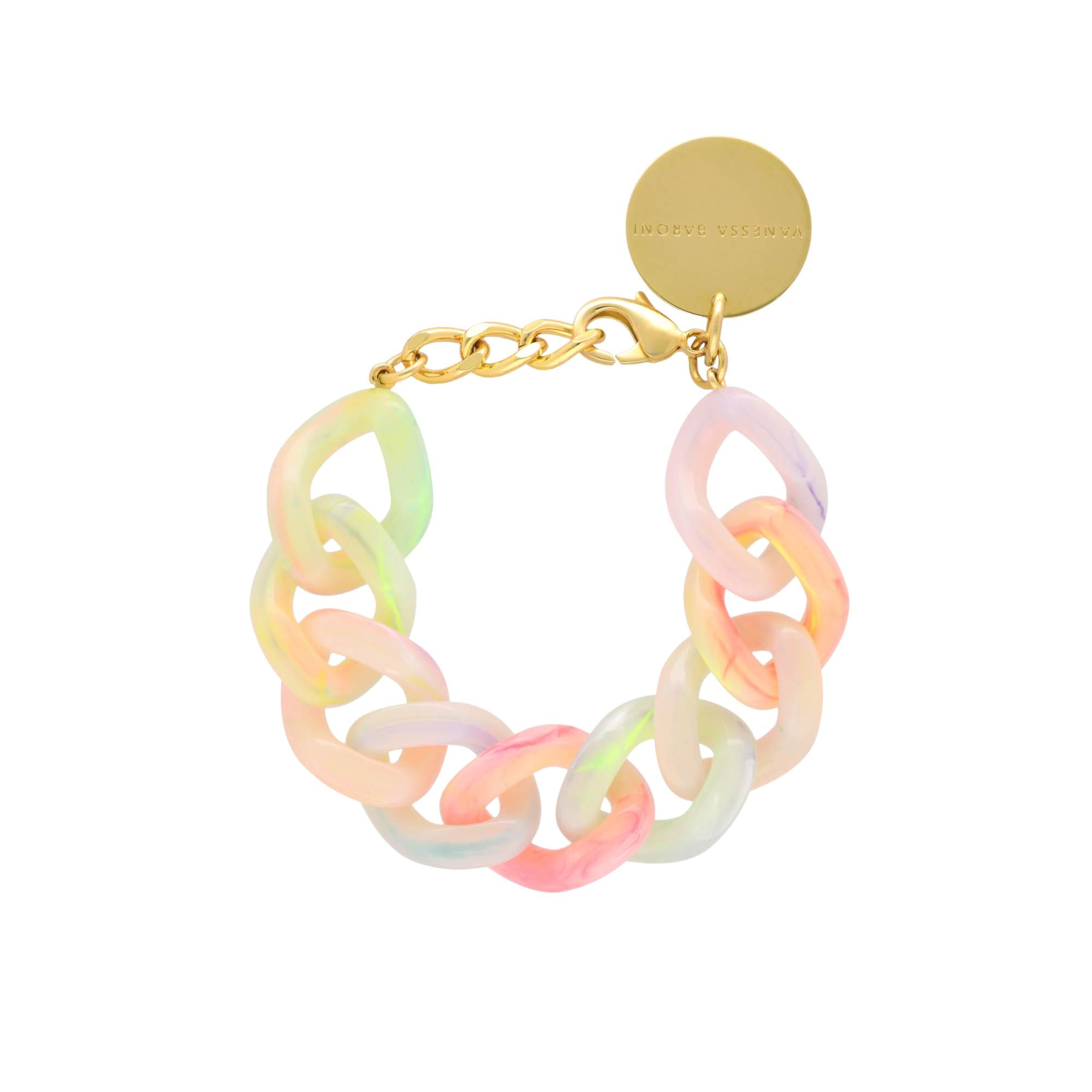 Flat Chain Bracelet Neon Rainbow - Vanessa Baroni