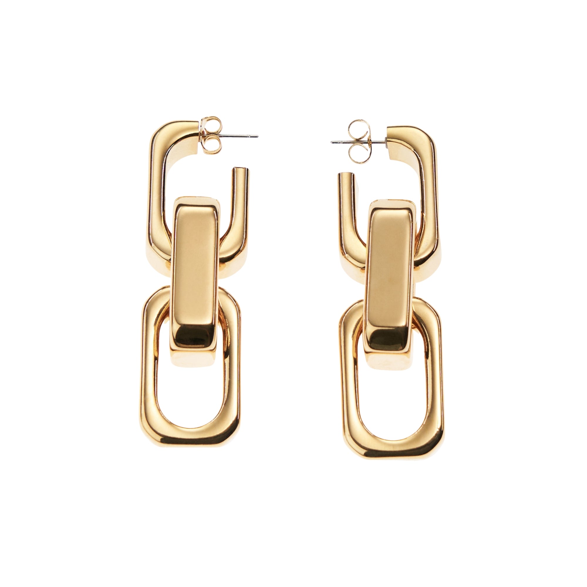 Big Tank Earring Gold - Vanessa Baroni