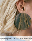 Disc Earring Grey Marble