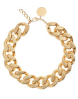 BIG Flat Chain Necklace Gold Vintage - Vanessa Baroni