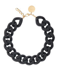 BIG Flat Chain Necklace Matt Black - Vanessa Baroni