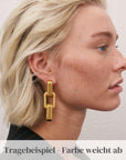 Big Tank Earring Gold - Vanessa Baroni