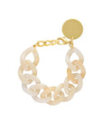 Flat Chain Bracelet Pearl Marble - Vanessa Baroni