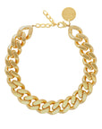 Flat Chain Necklace Gold - Vanessa Baroni