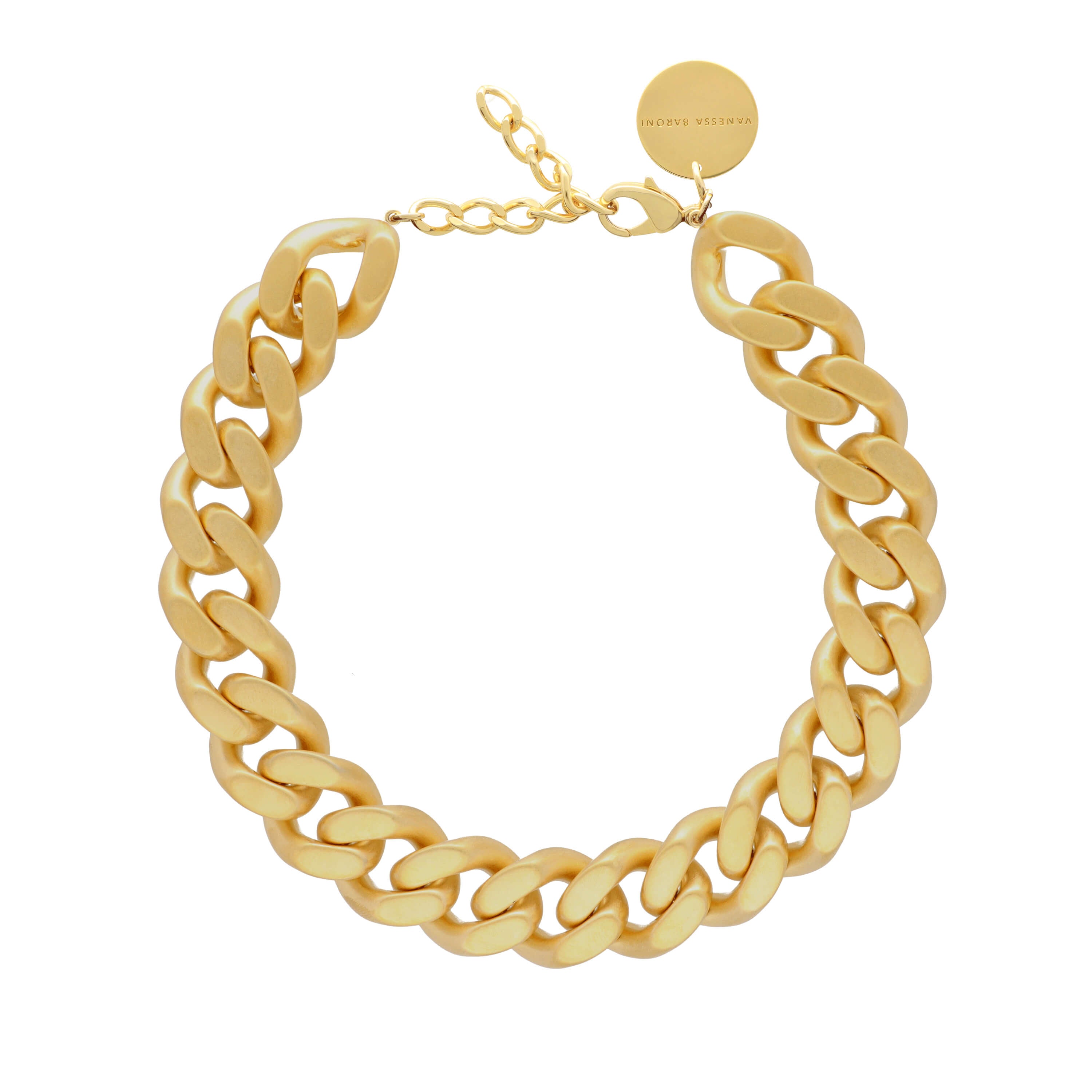 Vanessa - Onlineshop Chain opalin taupe chain Acryl Baroni Jewellery Flat I link I