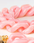 Flat Chain Necklace Neon Pink Marble