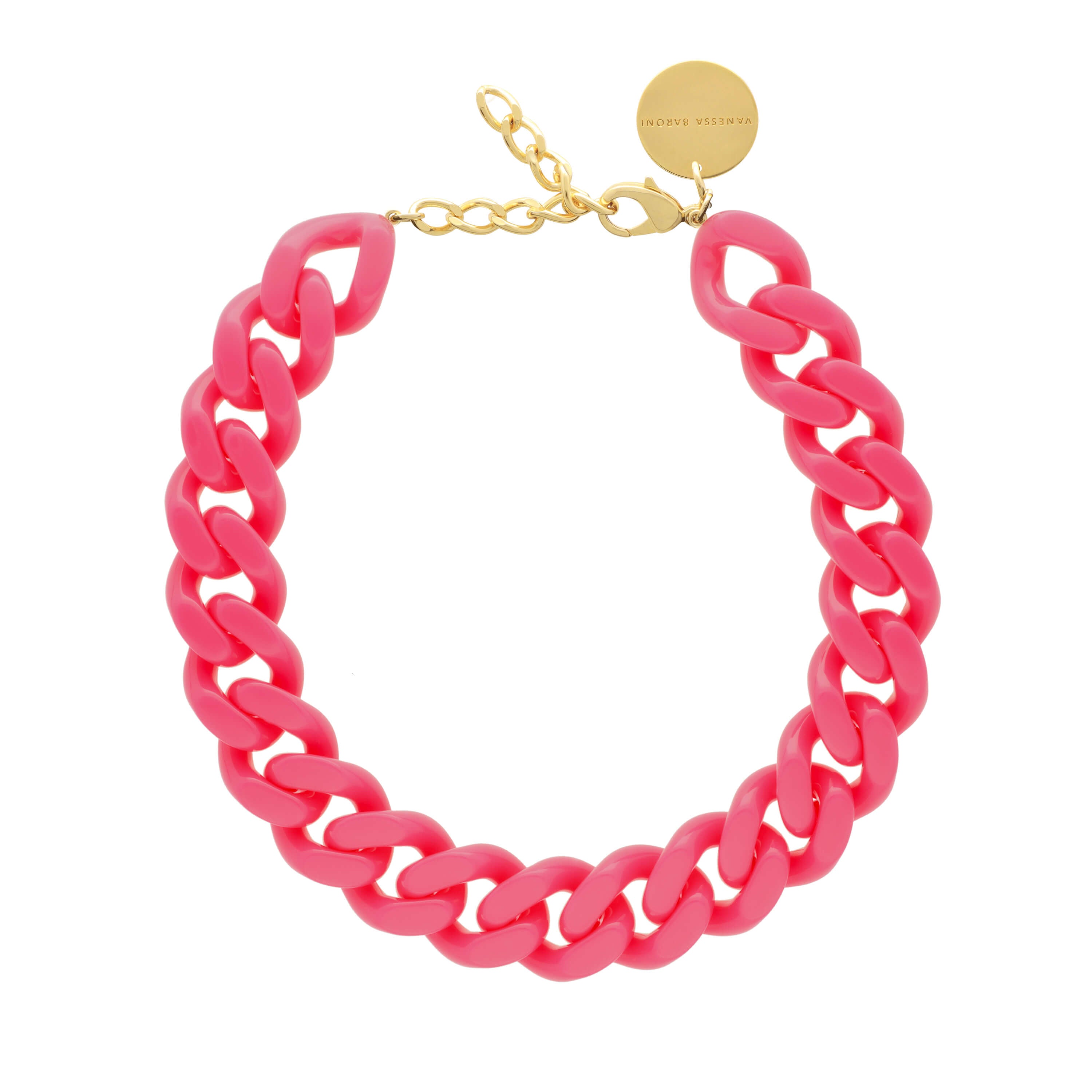 Chunky Pink Chain Bracelet