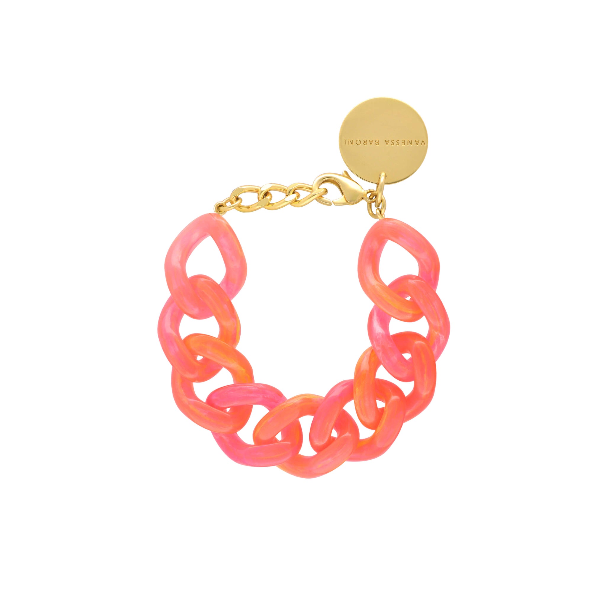 Flat Chain Bracelet Campari Orange