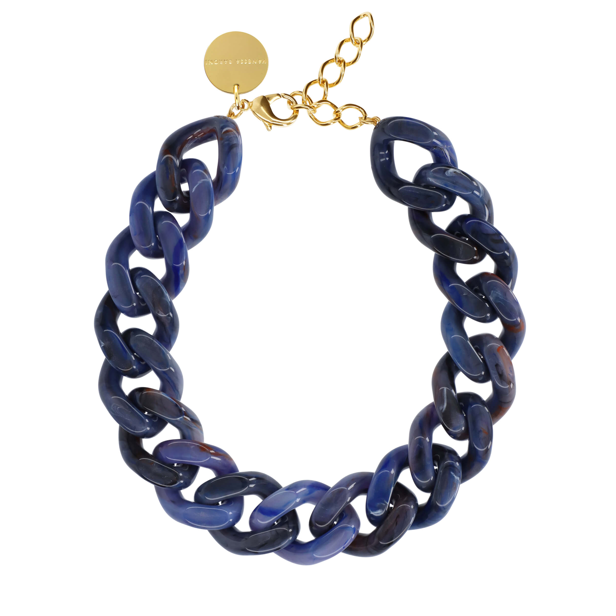 Navy Statement Necklace | Chunky Bead Necklace | Modern Jewellery – Lottie  Of London Jewellery