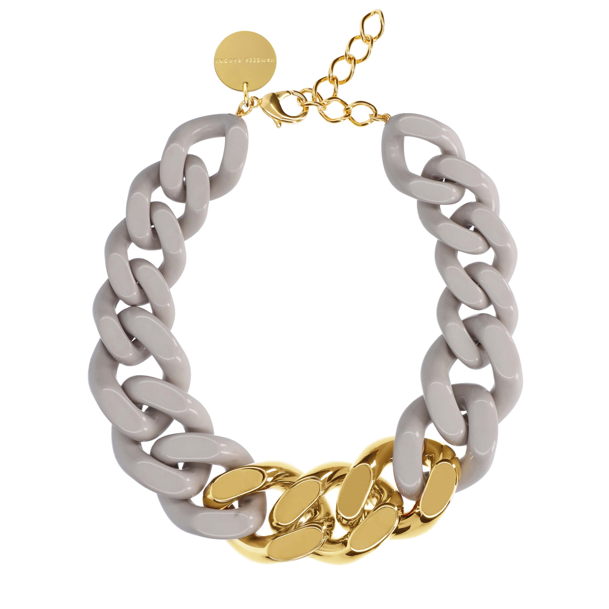 GREAT Necklace with gold - grey - Vanessa Baroni