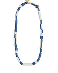 Round Tube Necklace Long blue