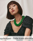 BIG Flat Chain Necklace Winter Olive