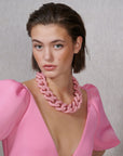 BIG Flat Chain Necklace rosé - Vanessa Baroni