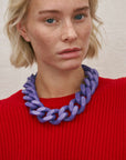 BIG Flat Chain Necklace Violet